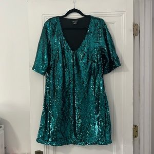 Emerald Sequined Dress 14